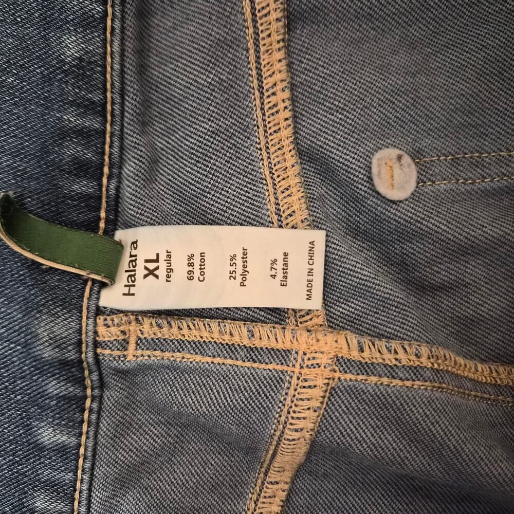 Halara Rolled Hem Flex Denim Jean XL Blue Stretchy Comfort Everyday - Picture 4 of 5